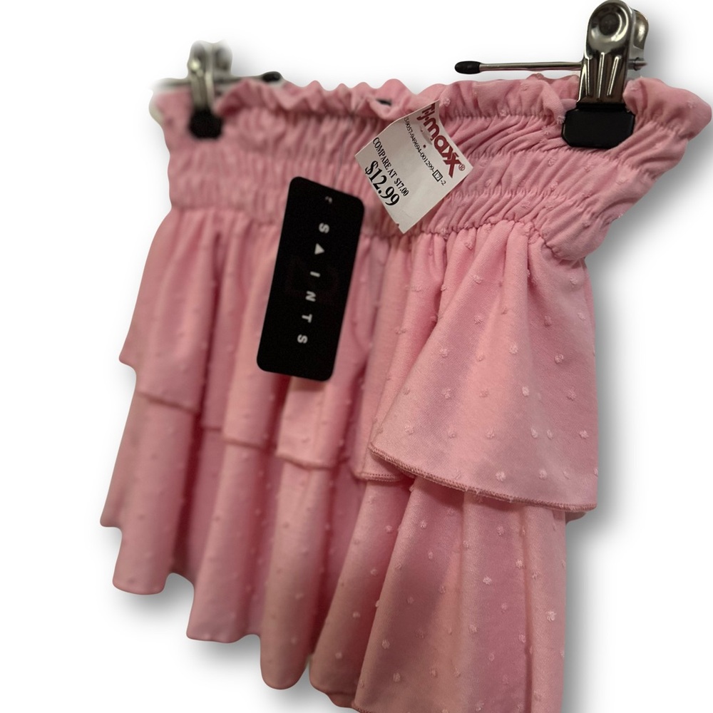 All Saints Pink Ruffled Skirt